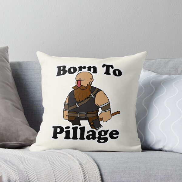 Item preview, Born to Pillage Funny Viking Cartoon Character designed and sold by Rednosestickers.