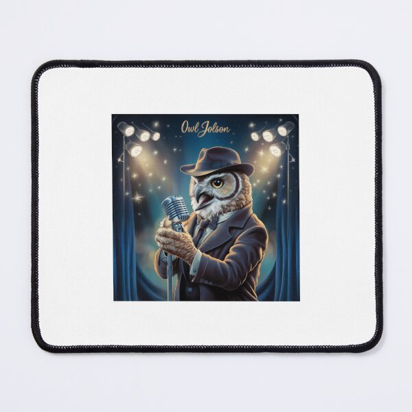Item preview, Retro Jazz Owl Jolson - Nostalgic Night Singer designed and sold by Colorful-Garden.