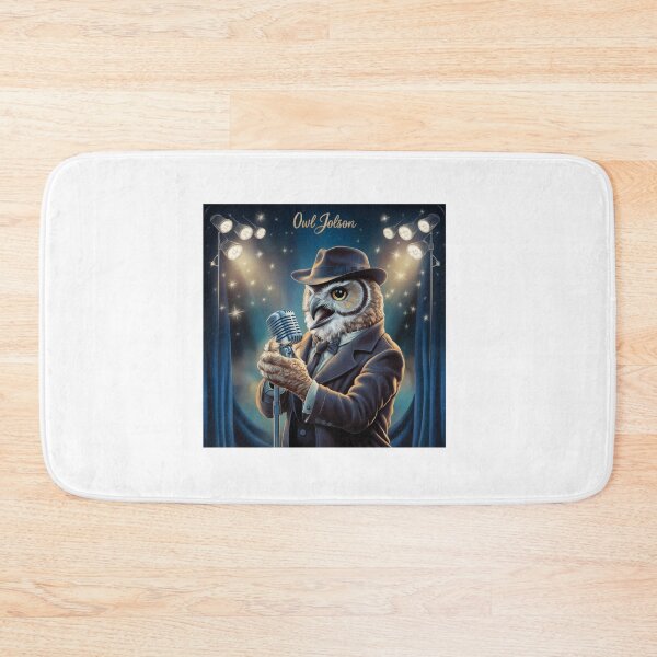 Item preview, Retro Jazz Owl Jolson - Nostalgic Night Singer designed and sold by Colorful-Garden.