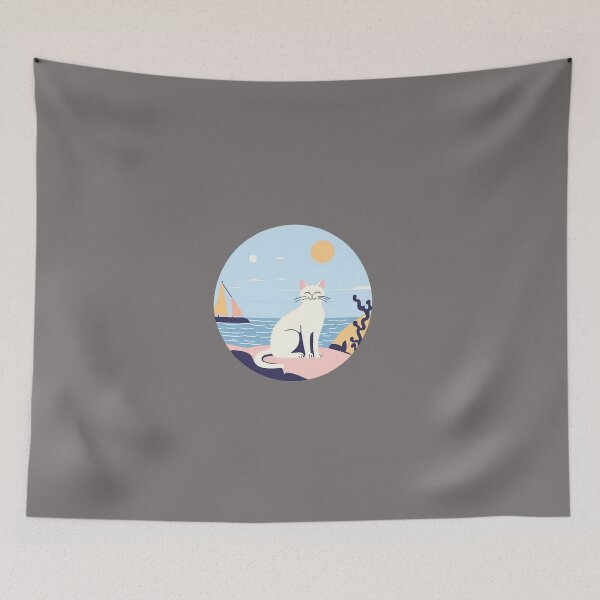 Item preview, CAT ON THE BEACH, CAT, BEACH designed and sold by GOLDENGARDENART.