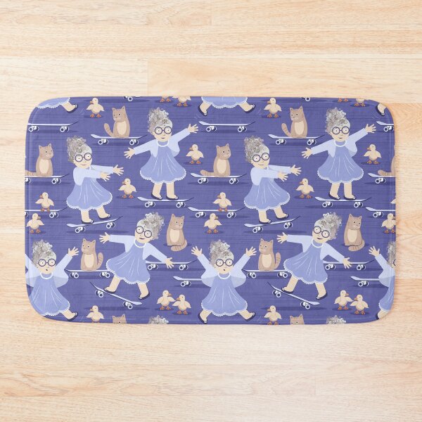 Item preview, Granny on a Skateboard, purple background designed and sold by Alex  Blud.