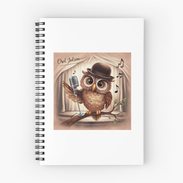 Item preview,  Retro Jazz Owl Jolson - Nostalgic Night Singer designed and sold by Colorful-Garden.