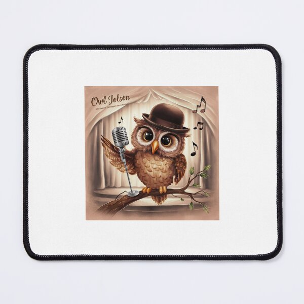Item preview,  Retro Jazz Owl Jolson - Nostalgic Night Singer designed and sold by Colorful-Garden.