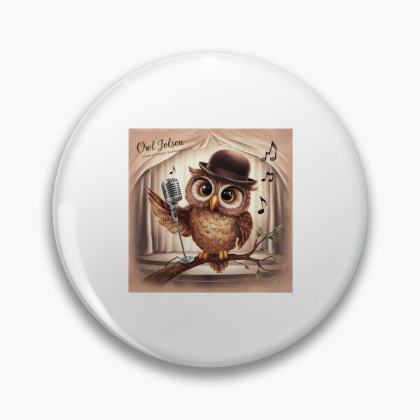Item preview,  Retro Jazz Owl Jolson - Nostalgic Night Singer designed and sold by Colorful-Garden.