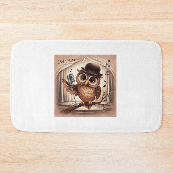 Item preview,  Retro Jazz Owl Jolson - Nostalgic Night Singer designed and sold by Colorful-Garden.