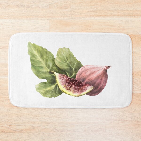 Item preview,  Figs with leaves, juicy purple whole and cut fruit. hand-drawn watercolor sticker  designed and sold by BartolArt.
