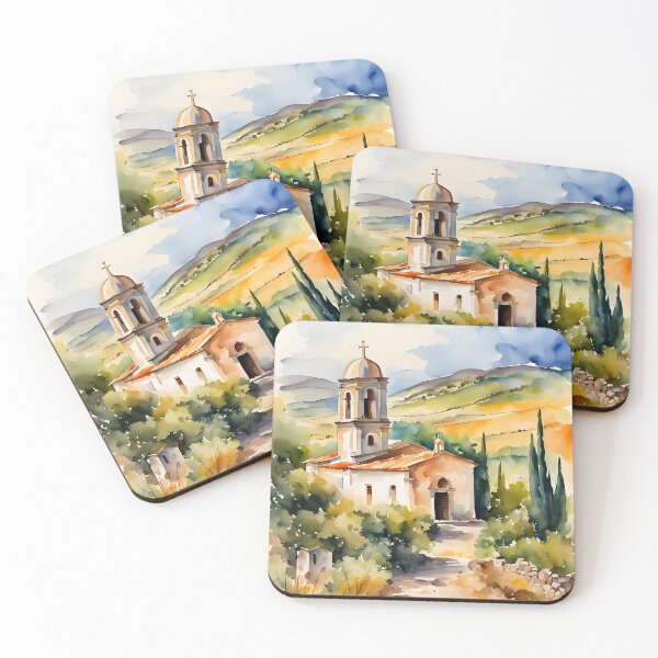 Item preview, 1.AD Old Church - Sicily In Watercolours  designed and sold by fluidwatercolor.
