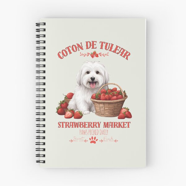 Item preview, Coquette Aesthetic Dog Strawberry market paws picked daily sweet and fresh coton de tulear designed and sold by GoodyPaws.