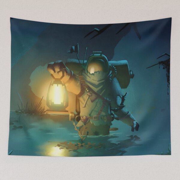 Item preview, Outer Wilds - Astronaut with Lantern designed and sold by ForevFantasy.
