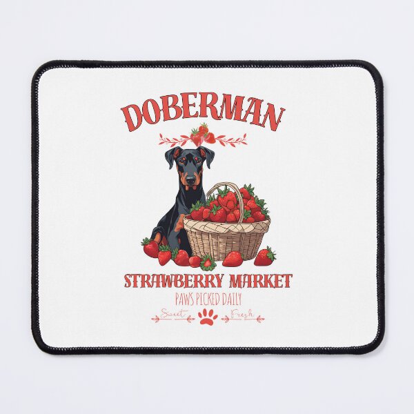 Item preview, Coquette Aesthetic Dog Strawberry market paws picked daily sweet and fresh doberman designed and sold by GoodyPaws.