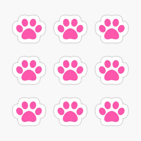 Item preview, Cat paw prints (pink) designed and sold by DrawingPurrr.
