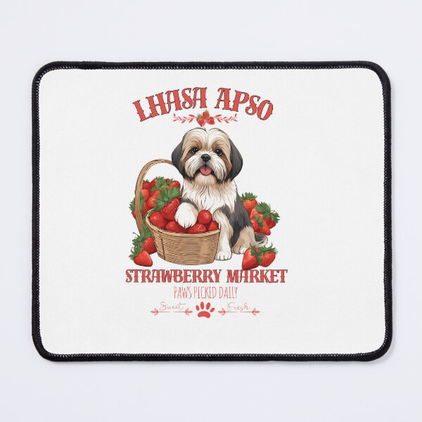 Item preview, Coquette Aesthetic Dog Strawberry market paws picked daily sweet and fresh lhasa apso designed and sold by GoodyPaws.