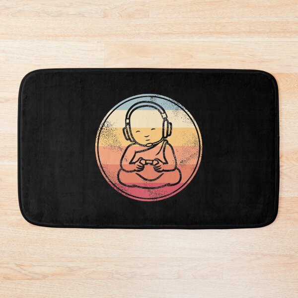 Item preview, Buddha Headphones Gamer - Retro Buddhist Monk Video Gaming designed and sold by propellerhead.