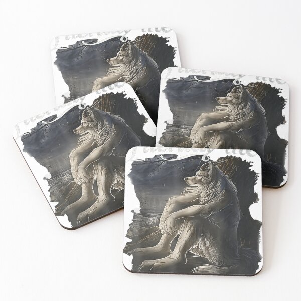 Item preview, Sitting Wolf Literally Me Funny Meme designed and sold by HuguesDelannoy.