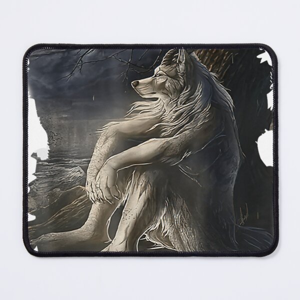 Item preview, Sitting Wolf Literally Me Funny Meme designed and sold by HuguesDelannoy.
