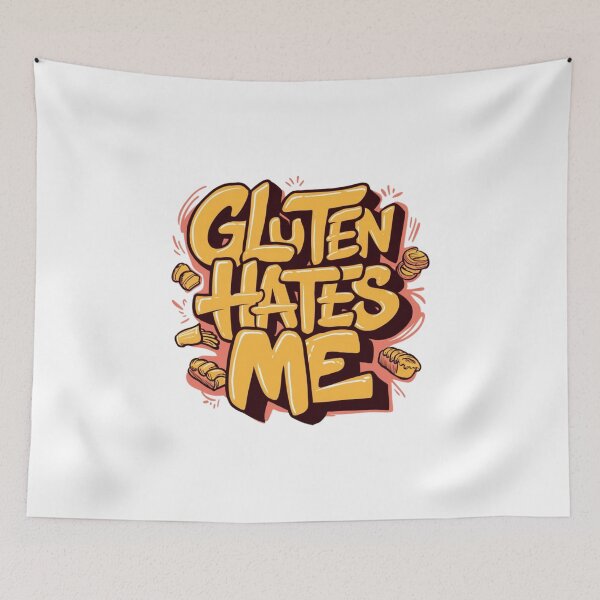 Item preview, Gluten Hates Me - Funny Gluten-Free Awareness Design designed and sold by Colorful-Garden.