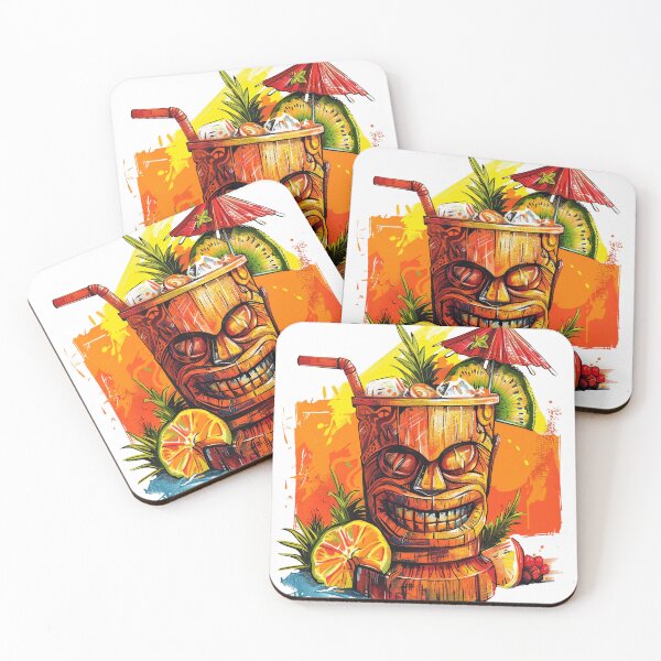 Item preview, Vibrant Tiki Cocktail with Tropical Fruits and Umbrella designed and sold by sowhatesttop.