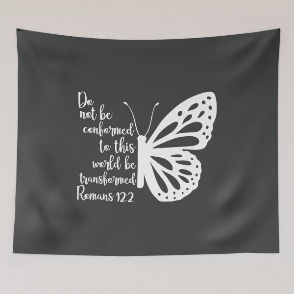 Item preview, Be Transformed - Butterfly - Bible Verse, Romans 12:2 designed and sold by simplydesignart.