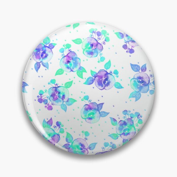 Item preview, Small flowers, violet-turquoise on a white background designed and sold by Alex  Blud.