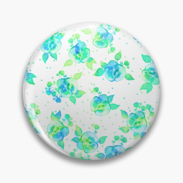 Item preview, Small flowers, green-blue on a white background designed and sold by Alex  Blud.