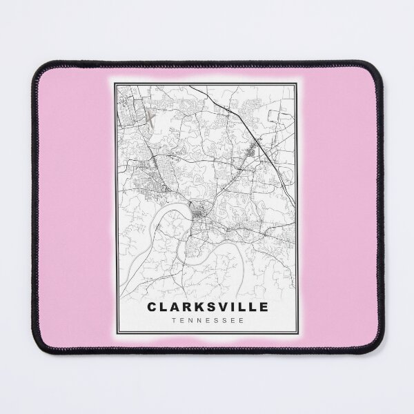 Item preview, Minimalist Clarksville Map designed and sold by Tamas Das.