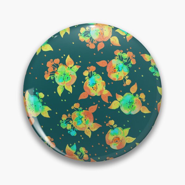 Item preview, Small flowers, green-yellow on a dark green background designed and sold by Alex  Blud.