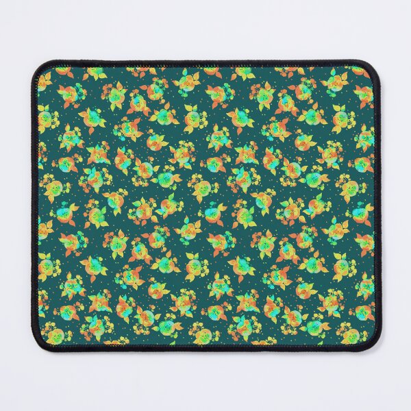 Item preview, Small flowers, green-yellow on a dark green background designed and sold by Alex  Blud.