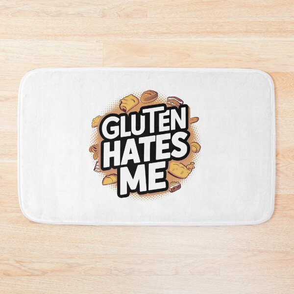 Item preview, Gluten Hates Me - Funny Gluten-Free Awareness Design designed and sold by Colorful-Garden.