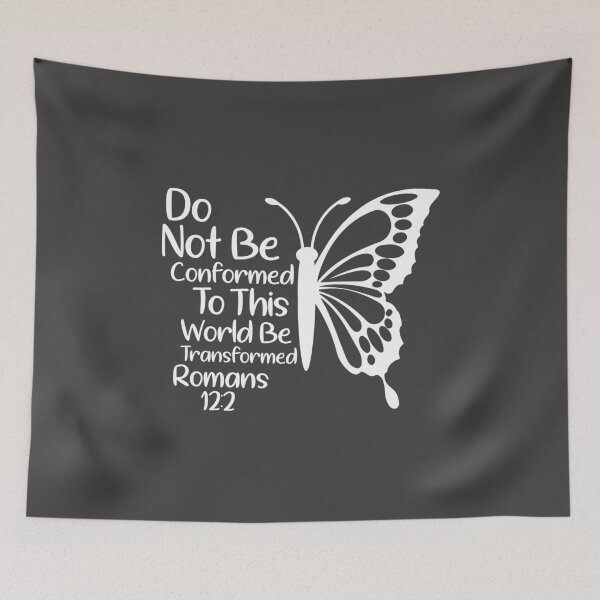 Item preview, Be Transformed - Butterfly - Bible Verse, Romans 12:2 designed and sold by simplydesignart.