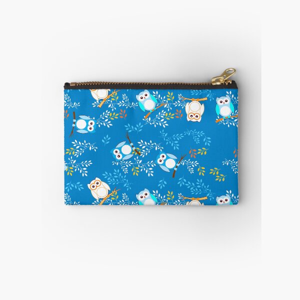 Item preview, Blue owls on branches designed and sold by SueKnox.