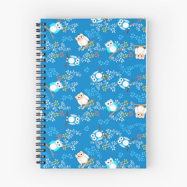 Item preview, Blue owls on branches designed and sold by SueKnox.