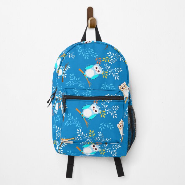 Item preview, Blue owls on branches designed and sold by SueKnox.