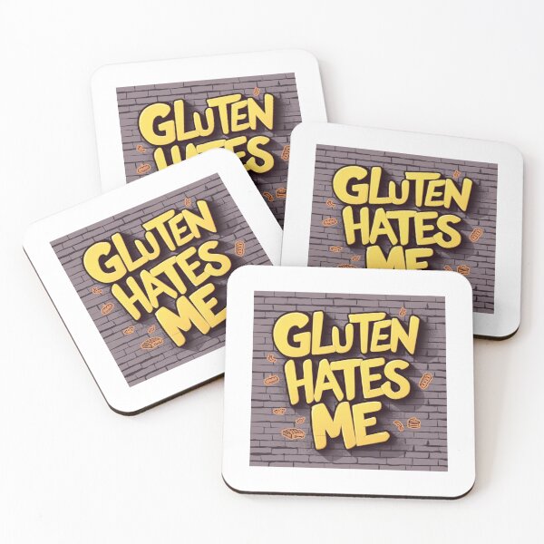 Item preview, Gluten Hates Me - Funny Gluten-Free Awareness Design designed and sold by Colorful-Garden.