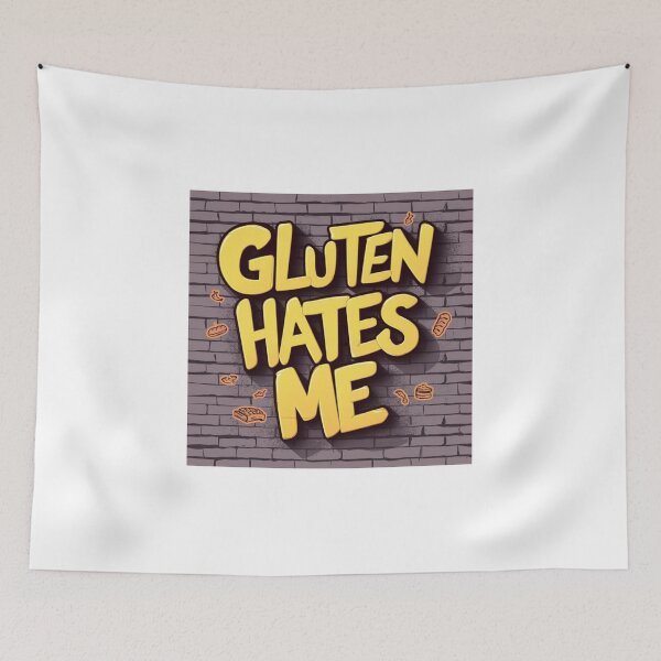 Item preview, Gluten Hates Me - Funny Gluten-Free Awareness Design designed and sold by Colorful-Garden.