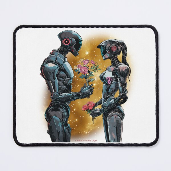 Item preview, Cyberpunk Robots Fall in Love with Flowers 5 designed and sold by IBTees.