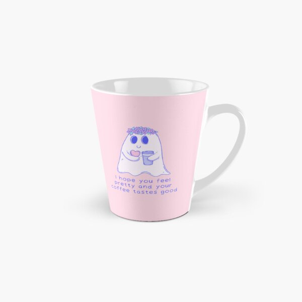 Item preview, Cute Ghost Illustration - I Hope You Feel Pretty and Coffee Tastes Good designed and sold by Jess.a.creates.