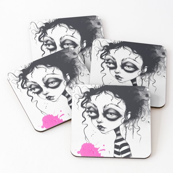 Item preview, Little gothic girl in Tim Burton style designed and sold by FPortraits.