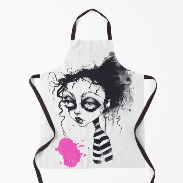 Item preview, Little gothic girl in Tim Burton style designed and sold by FPortraits.