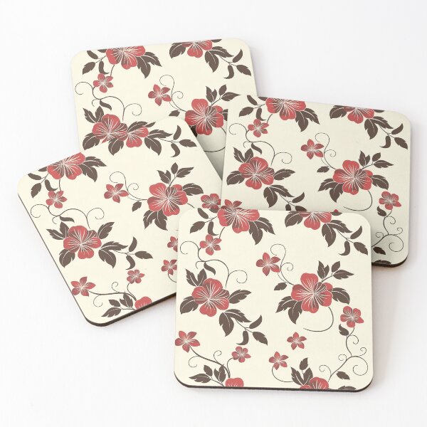 Item preview, Vintage Red Floral Pattern designed and sold by ML-Media.
