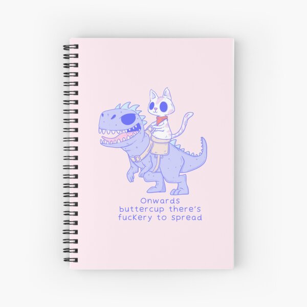 Item preview, Funny Cat Riding Dinosaur - Onwards Buttercup designed and sold by Jess.a.creates.