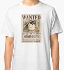 One Piece - Monkey D. Luffy 1.5 Billion Bounty Wanted Design Classic T-Shirt