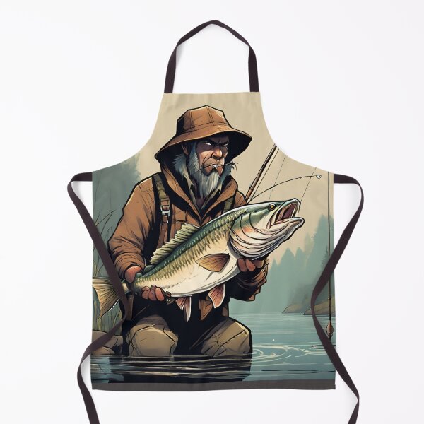 Artikelvorschau, Angler mit gefangenem Fisch entworfen und verkauft von PXEpic.