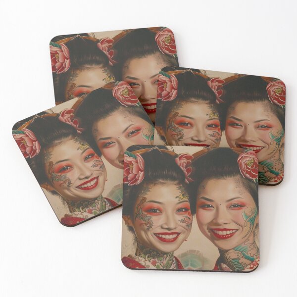Item preview, Portrait of Twin Geishas Yukiko and Tomiko designed and sold by HighlyDeep.