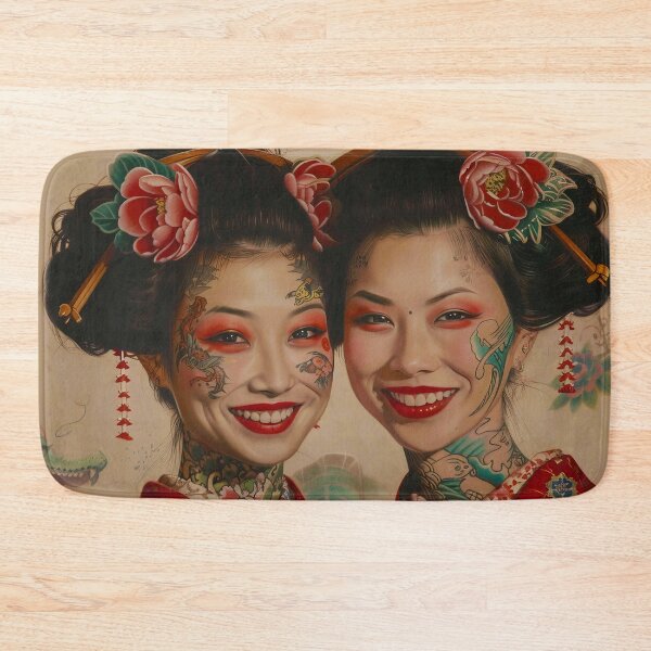 Item preview, Portrait of Twin Geishas Yukiko and Tomiko designed and sold by HighlyDeep.