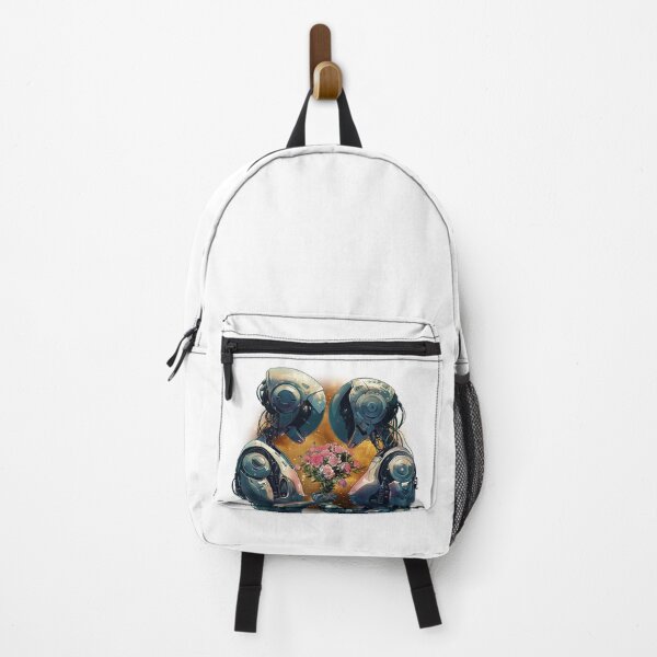 Item preview, Cyberpunk Robots Fall in Love with Flowers 18 designed and sold by IBTees.