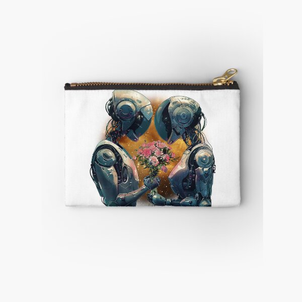Item preview, Cyberpunk Robots Fall in Love with Flowers 18 designed and sold by IBTees.