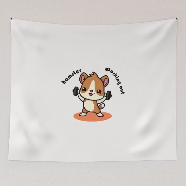 Item preview,  hamster Working Out designed and sold by WAISLYV.