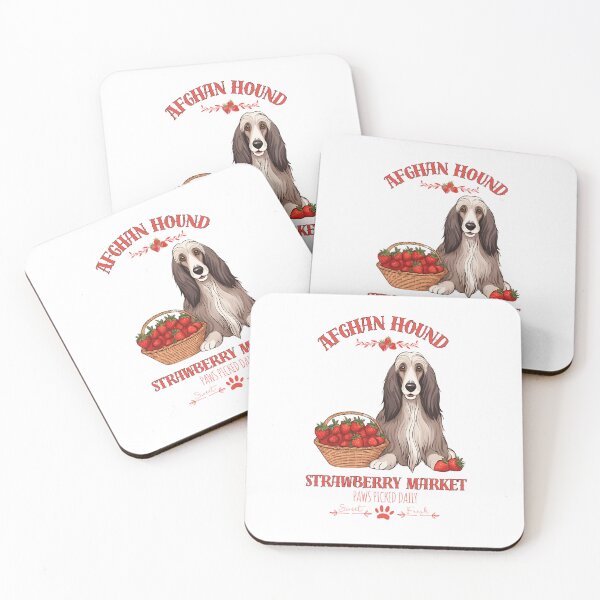 Item preview, Coquette Aesthetic Dog Strawberry market paws picked daily sweet and fresh afghan hound designed and sold by GoodyPaws.