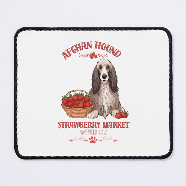 Item preview, Coquette Aesthetic Dog Strawberry market paws picked daily sweet and fresh afghan hound designed and sold by GoodyPaws.