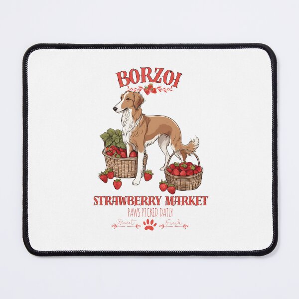 Item preview, Coquette Aesthetic Dog Strawberry market paws picked daily sweet and fresh borzoi designed and sold by GoodyPaws.